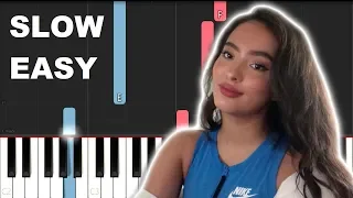 Faouzia - Tears of Gold (SLOW EASY PIANO TUTORIAL)