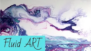 Как создать картину в технике ФЛЮИД-АРТ | Полный пошаговый урок | Acrylic FLUID ART painting