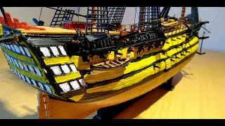 HMS Victory build (1:225) time lapse. Revell model