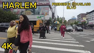 HARLEM NEW YORK WALKING TOUR of FREDERICK  DOUGLASS BLVD (05 17, 24)!!!