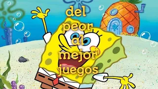 Bob esponja juegos de peor a mejor (según mi opinión)