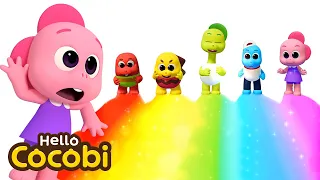 Learn Colors with Cocobi🌈Rainbow Bath | Videos For Kids | Hello Cocobi