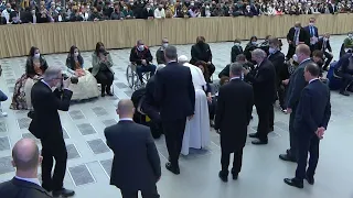 General Audience with Pope Francis, from the Paul VI Audience Hall, Vatican 7 February 2022 HD