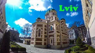 Walking in Lviv (Львів Lwow) Lysenka Korolenka Prosvity  2024 Spring | Ukraine