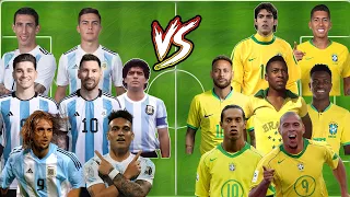 Brazil LEGENDS VS Argentina LEGENDS Ronaldo Messi Neymar Ronaldinho Pele Maradona Batistuta Kaka