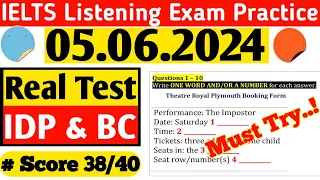 IELTS Listening Practice Test 2024 With Answers || 05.06.2024 || IELTS Listening Practice Test