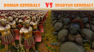 400,000 Roman Generals vs 332,500 Spartan Generals | Ultimate Epic Battle Simulator 2