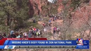 Missing hiker’s body found in Zion National Park