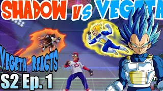 Vegeta reacts to Shadow vs Vegeta Cartoon Beatbox Battles