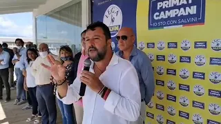 MATTEO SALVINI A BAIA DOMIZIA (CASERTA)