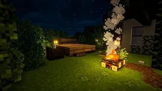 when you need to relax your mind (minecraft music w/ campfire ambience)