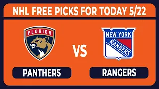 Florida Panthers vs  New York Rangers 5/22/2024 FREE NHL Betting Tips, Picks and Predictions