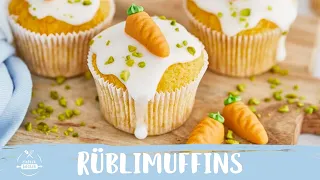 Rüblimuffins | Saftige Karotten-Muffins 😋🥕🧁| Rezept zu Ostern 🐰| Einfach Backen