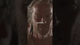 Jorah is very angry at Daenerys, because of her bad decision