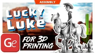 Lucky Luke 3D Printing Figurines | Assembly by Gambody