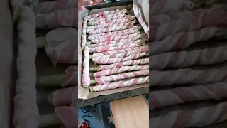 Spargel und Bacon