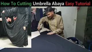 How To Cutting Umbrella Abaya Easy Tutorial | Easy Cutting Umbrella Abaya