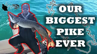 FISH OF A LIFETIME Our biggest ever! 45.25" Pike Fishing In Ontario - Giants of Georgian Bay S1E14