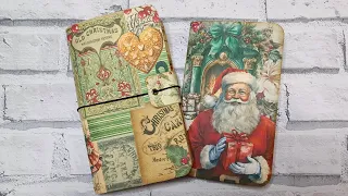 How To Make A Travellers Notebook Cover Any Size #ChristmasCraftOff23