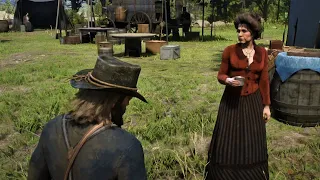 Miss Grimshaw is mad at Arthur for killing too many innocent people - Red Dead Redemption 2