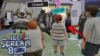 New True Ending with Kids but Mati and Boris Visits their house!! Ice Scream 8 Outwitt Gameplay