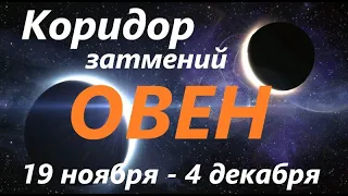 ОВЕН ♈ КОРИДОР ЗАТМЕНИЙ 🚀 с 19 ноября -  по 4 декабря 2021👍 расклад прогноз таро! 🕑