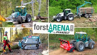 Pfanzelt Pm Trac, Moritz und logLINE Rückeanhänger im Einsatz 🎬🚜🌲 forstARENA Beratungswochen 2021