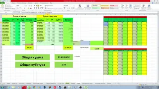 Таблица для учета пиломатериала и круглого леса.