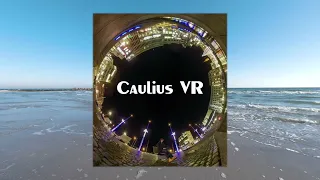Relaxing view on sea and waves of beach (VR180 3D)