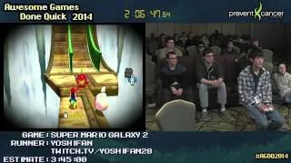 Super Mario Galaxy 2 :: SPEED RUN in 3:14:43 by Yoshifan  #AGDQ 2014