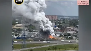 Russia: A Huge fire broke out near Moscow, Column of smoke can be seen from tens of kilometers away