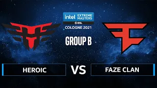 CS:GO - FaZe Clan vs Heroic [Nuke] Map 2 - IEM Cologne 2021 - Group B