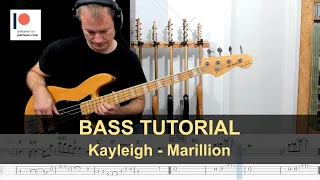 Kayleigh - Marillion | Bass Tutorial (Sheet + TABs)