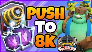 END SEASON LADDER PUSH TO 8000 TROPHIES! - CLASH ROYALE