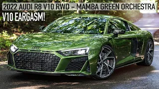 MAMBA GREEN ORGASMIC SOUNDS! 2022 AUDI R8 V10 RWD - BEFORE THE PRODUCTION ENDS - IN DETAILS - 4K