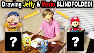 Logan DRAWS Jeffy BLINDFOLDED! | How To Draw Jeffy Tutorial! |