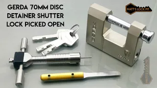 Gerda 70mm Disc Detainer Shutter Lock Picked