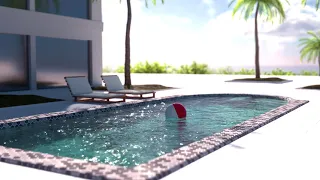 3D Abstract Pool Room Animation I Cinema4D and Octane
