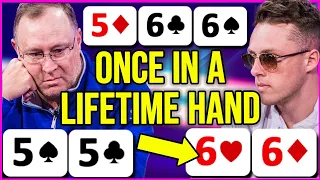 4 of a KIND v Full House at Final Table | INSANE POKER HAND