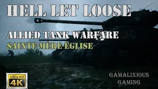 Allied Tank Warfare at Sainte-Mère-Église - Hell Let Loose 4K HD Gameplay