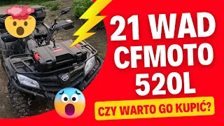 [52] Wady CF MOTO 520L po 500km. Czy warto kupić? Same wady czy też zalety? Plusy i minusy quad'a