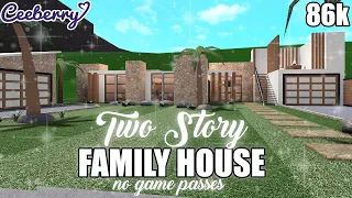 Bloxburg | Two Story Family House NO GAME PASSES | Speed Build