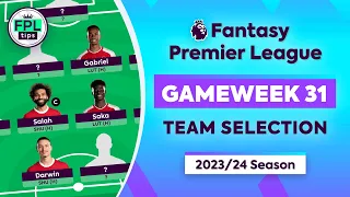 FPL GW31: TEAM SELECTION | Salah Captain? | Gameweek 31 | Fantasy Premier League 2023/24 Tips