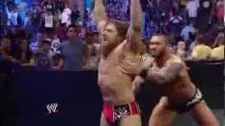 Randy Orton RKO gives a Daniel Bryan