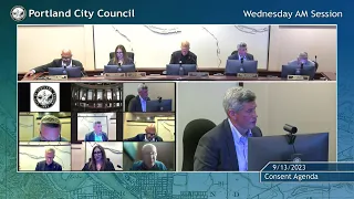 Portland City Council Meeting AM Session 09/13/23