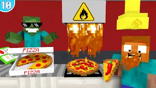 Monster School: WORK AT PIZZA PLACE! - Minecraft Animation