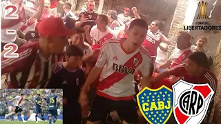 BOCA 2 VS RIVER 2 | FINAL IDA | REACCIONES DE HINCHAS DE RIVER | COPA LIBERTADORES