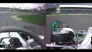 Lewis Hamilton Pole Lap Australia 2017/2018 Comparison