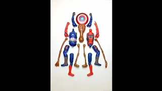 UNBOXING SUPERHERO, CAPTAIN AMERICA | SIREN HEAD | SPIDER-MAN #avengers #superheroes