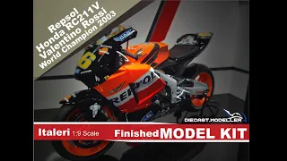 1/9 ITALERI REPSOL HONDA RC211V  Valentino Rossi world champion 2003 - Motorcycle model